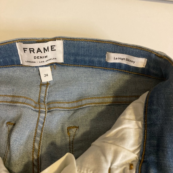 Frame Denim Jeans Le High Skinny Like New Size 24 - Picture 11 of 16